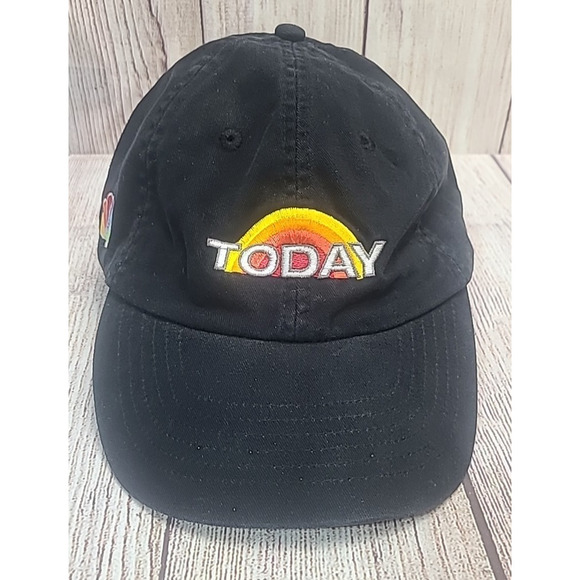Vintage Today Show NBC Strapback Hat Cap Black Embroidered Head Shotz KC Caps - Picture 1 of 6